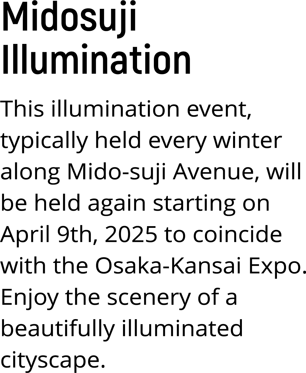 Mido-suji Illumination